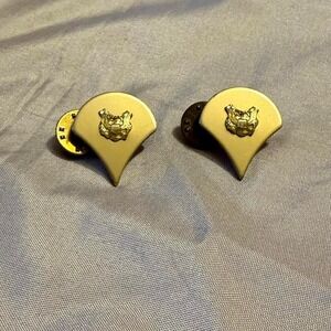 Vintage US Army Specialist E-4 rank insignia pins goldtone-Special Uniform LIGI